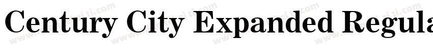 Century City Expanded Regular字体转换